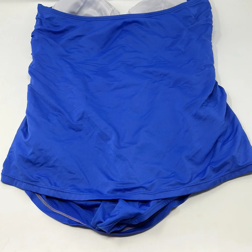 Merona Strapless Blue Swimsuit Dress Bathing Suit Size Medium